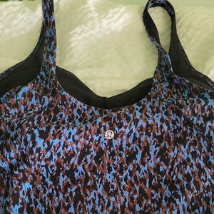 lululemon athletica Women's Blue and Black Patterned Top